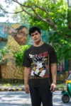Son Goku Dragon Ball Z Oversized T-Shirt – 210 GSM Cotton | Black Anime Streetwear Tee