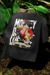 Monkey D. Luffy One Piece Oversized T-Shirt – Black 210 GSM Anime Streetwear