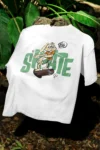 Lazy Skater Bunny Oversized T-Shirt – 210 GSM Bio-Washed Cotton | Chill Streetwear Tee
