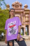 Rise & Grind Skeleton Graphic Tee – 210 gsm Pure Cotton Oversize Dropshoulder Tshirt for Girl's